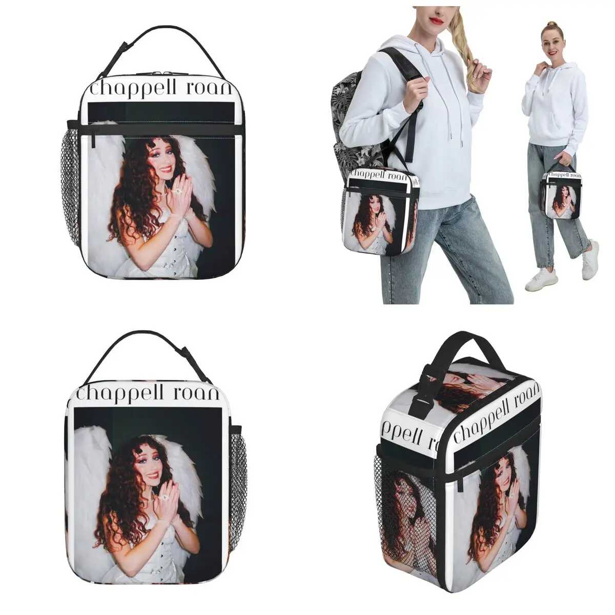 Chappell Roan Angel Insulated Lunch Tote Bag For Picnic Good Luck Babe Food Container Portable Thermal Cooler Lunch Boxes