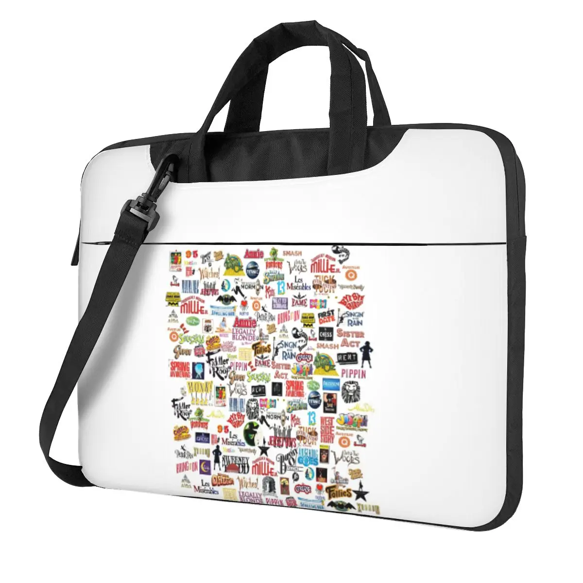 

Сумка для ноутбука через плечо с музыкальными логотипами, сумка для компьютера 13, 14, 15,6 дюймов, сумка для ноутбука Macbook Pro Lenovo