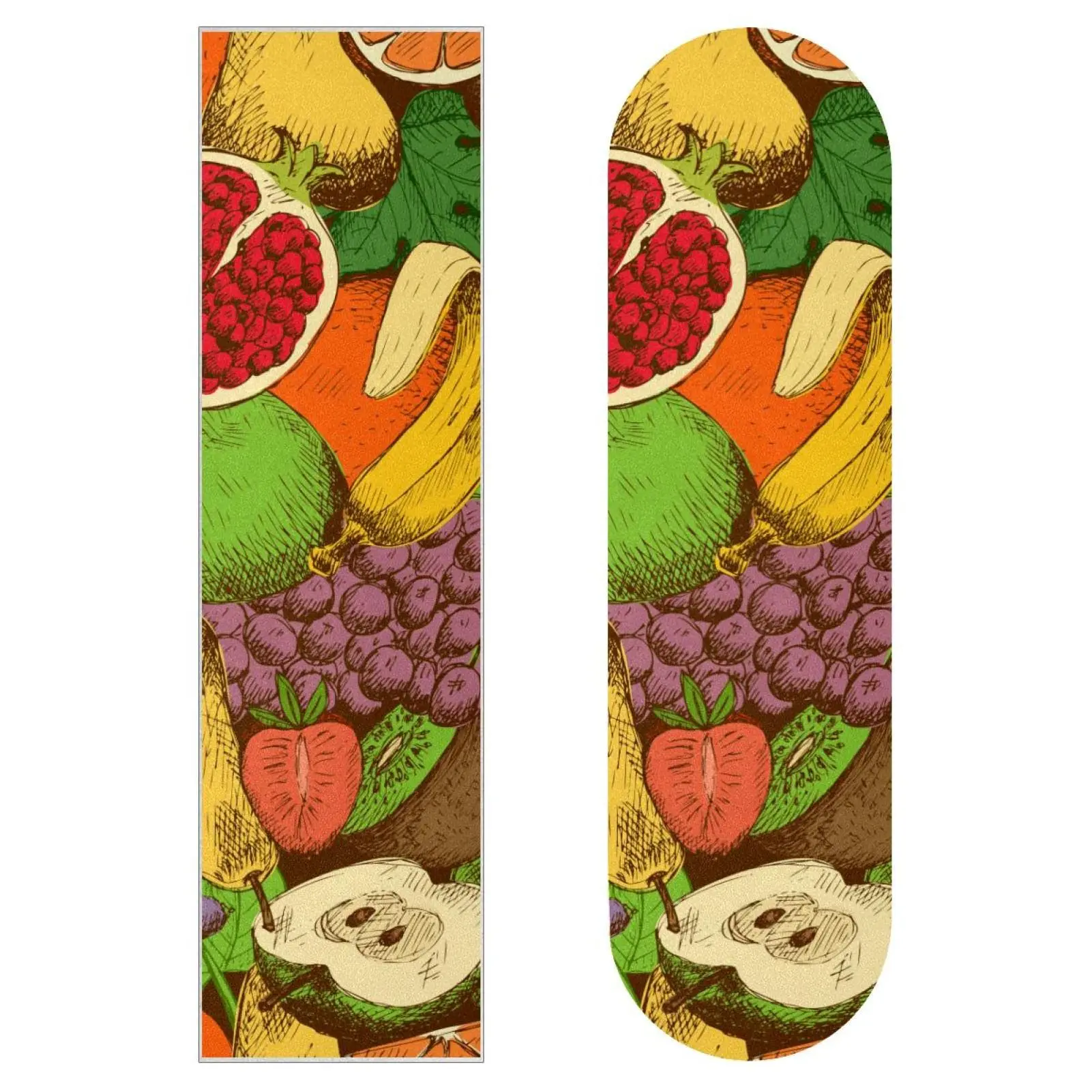 Skateboards Grip Tape Design Fruits Seamless Pattern Print Longboard Anti Slip Sandpaper Sticker High-strength Skateboards Paper