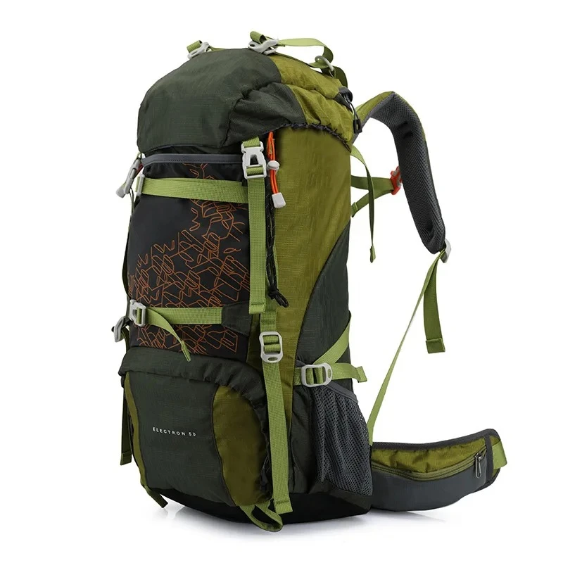 

Outdoor hiking bag waterproof nylon large capacity backpack for men and women travel camping sports travel trekking bag 50L