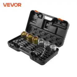 VEVOR 26 PCS Pull & Press Sleeve Kit Steel Bush Bearing Removal & Installation Set Bush Removal Insertion Sleeve Tools with Case