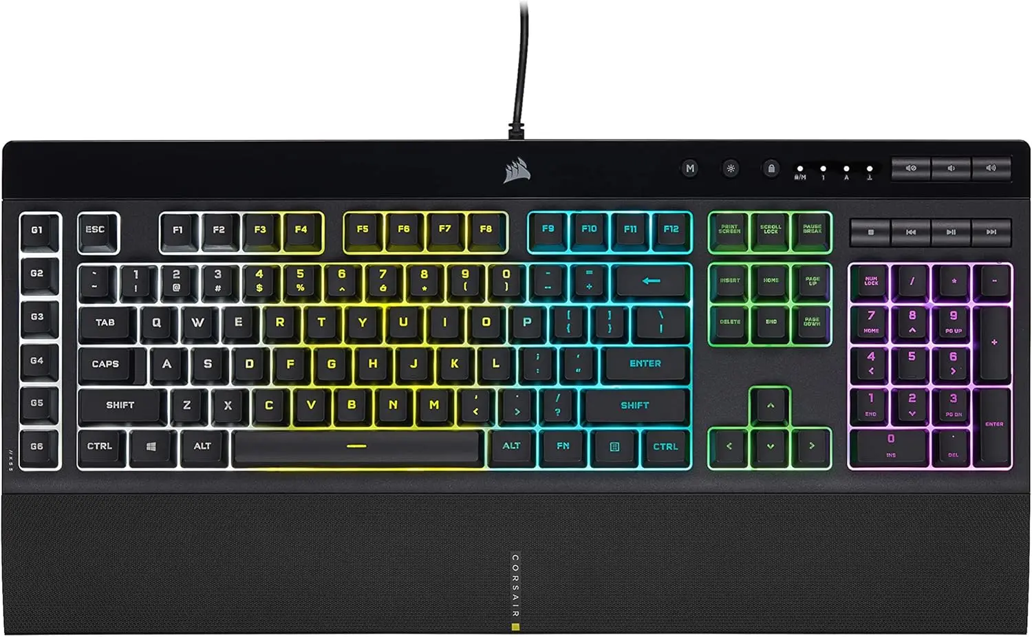 RGB Gaming Keyboard with Macro Keys, Dust & Spill Resistant, Compatible with PC/Mac/Xbox