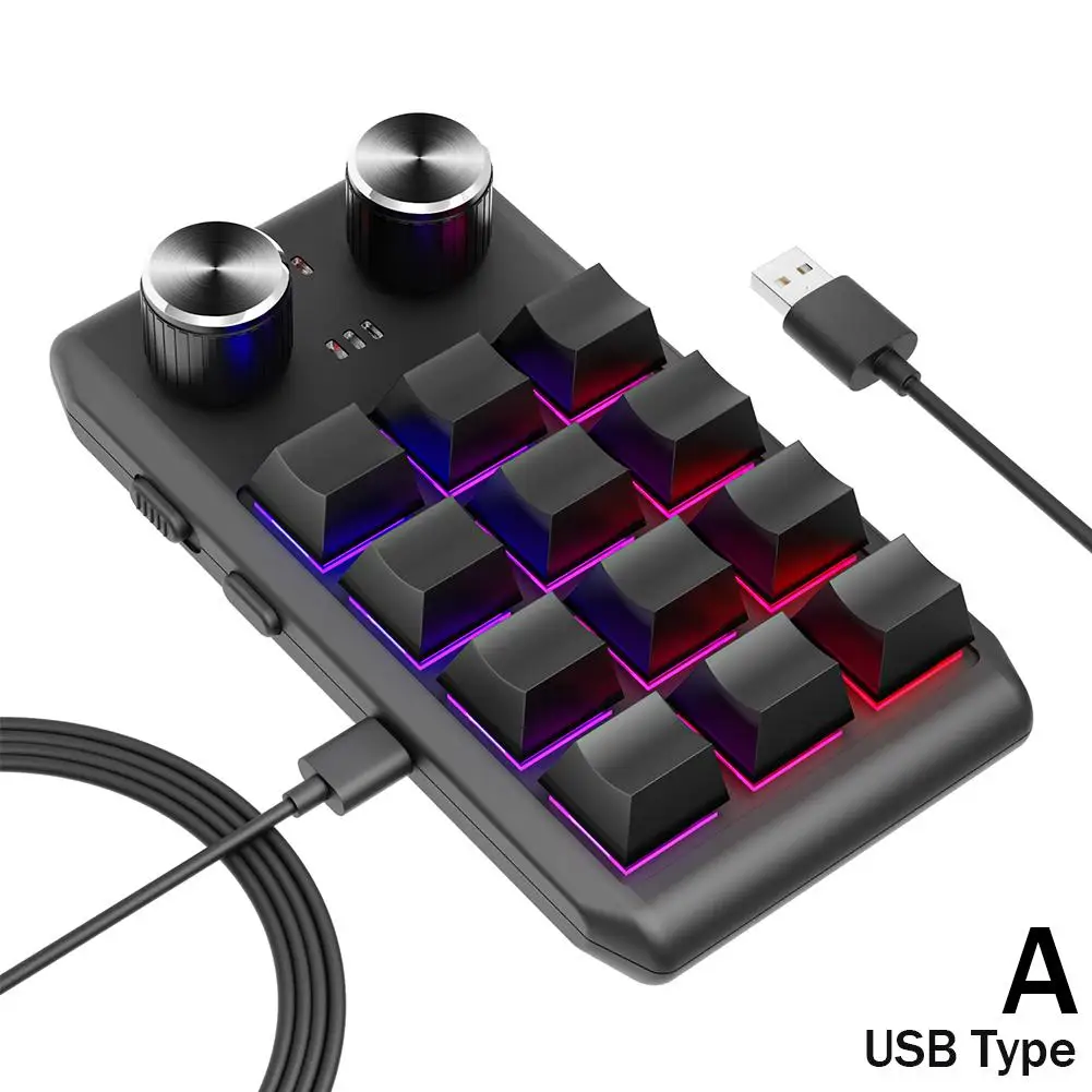 Mini Keyboard 3 Modes/Bluetooth/USB RGB Customize Ultra-thin Plug Newly Play Keyboard Game Launched Computer E-sports PS Ho J7B5