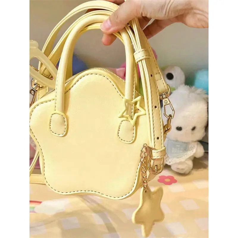 JIAERDI Harajuku Yellow Messenger Bag Women Hot Girls Star Handle Chic Casual Crossbody Bags Ladies Sweet Cute Y2k Hand Bag Mini