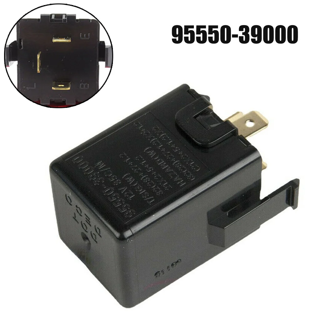 

Turn Signal Flasher Relay 3 PIN LED Indicator Black 95550-34000 95550-39000 9555039000 Car Electronic Practical