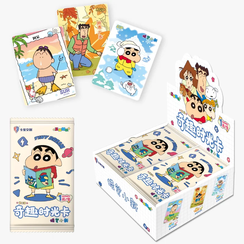 

Genuine Crayon Shin-chan Card Fun Time Series Anime Peripheral Collectible Cards Anime Peripheral Gifts Toys