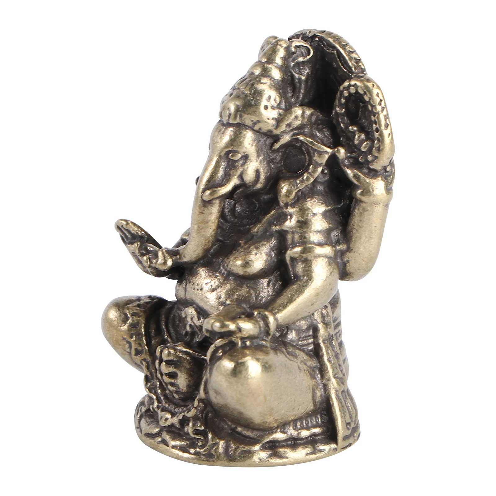 Solidna miedziana statua Boga Słonia Klasyczny ręcznie robiony Ganesha Ornament Dekoracja do domu, biura, świątyni Dekoracja Mądrość Szczęście