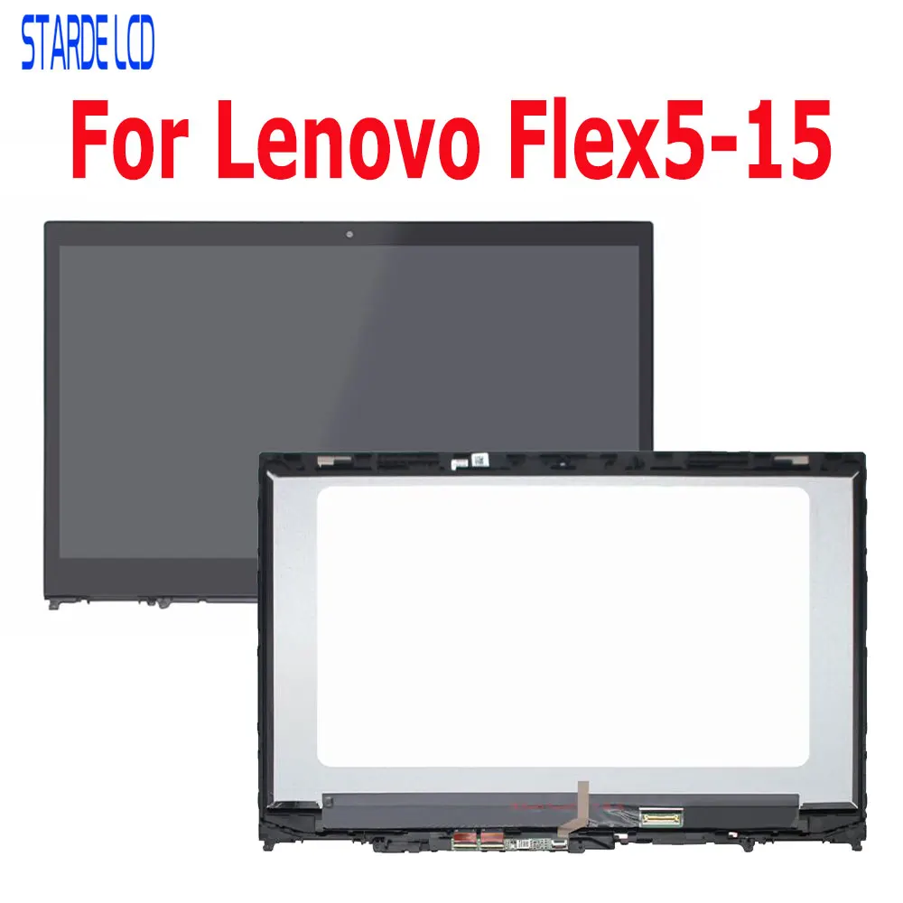 

High LCD For Lenovo Flex5-15 Flex 5-15 F5-15 1920*1080 LCD Display Touch Screen Digitizer Assembly Frame Board 15.6"