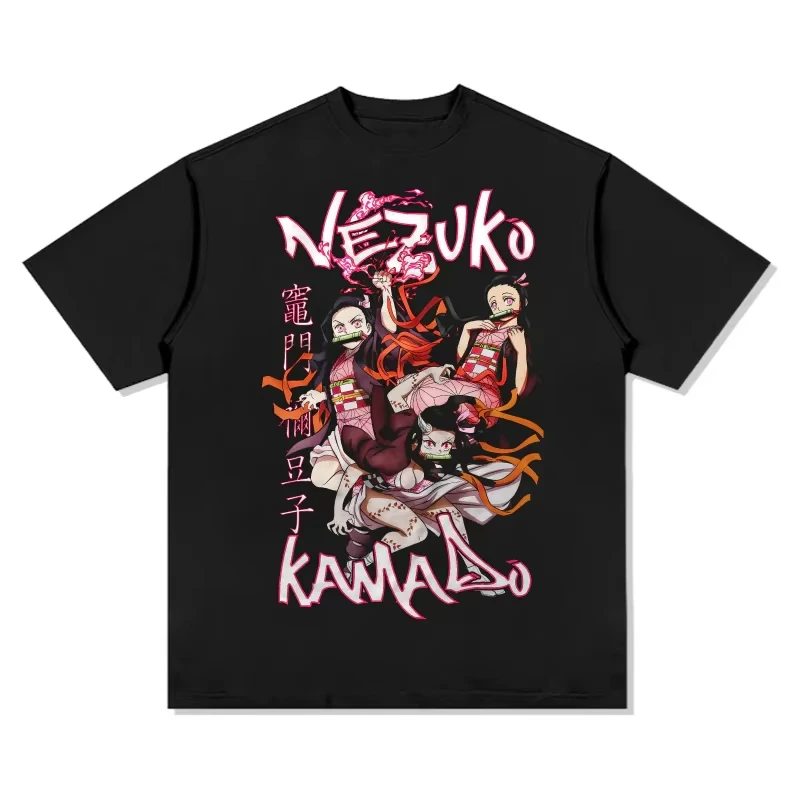 

Demon Slayer Japanese Anime Pure Cotton T-shirt 2026 Summer Men Women Anime Enthusiasts Fashion Casual Retro Streetwear T-shirt
