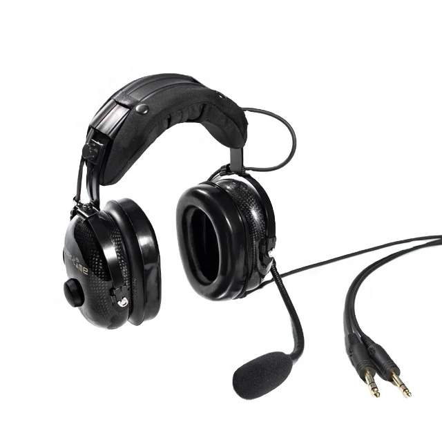 Super Light Dynamic Carbon Fiber Headphone Noise Cancelling PNR Pilot Aviation Headset NRR 28dB IPX4 Waterproof Professional Use