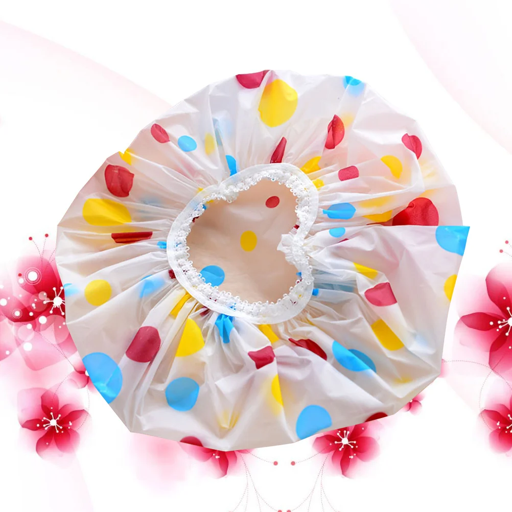

12Pcs Waterproof Shower Hat for Women Reusable Soft Bathing Cap Elastic Fit for Showering Cooking Spa Makeup Face Cleaning