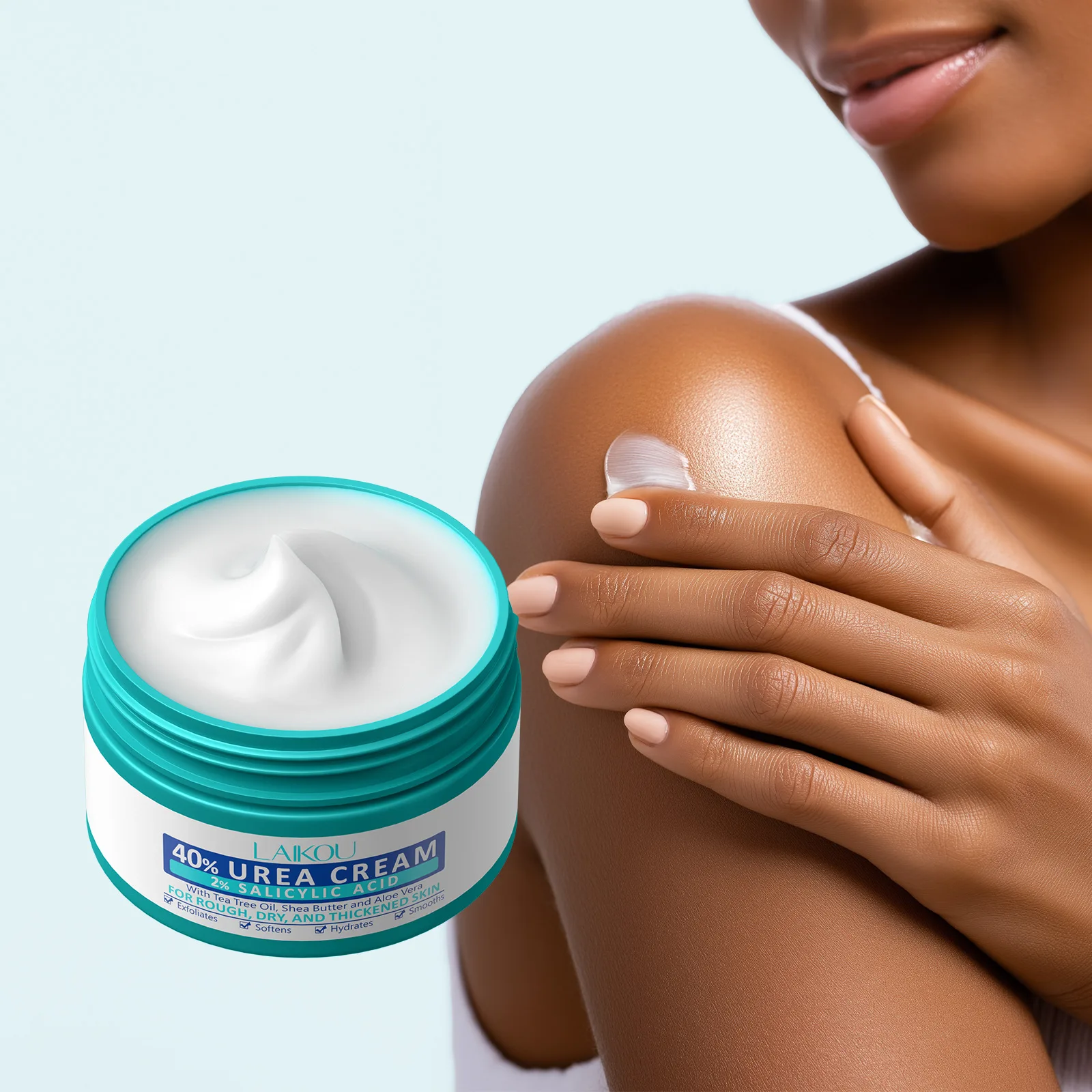 

LAIKOU 40% Urea Salicylic Acid Cream Callus Remover Cracked Heel Repair for Feet, Softening Moisturizing with Tea Tree Shea Aloe