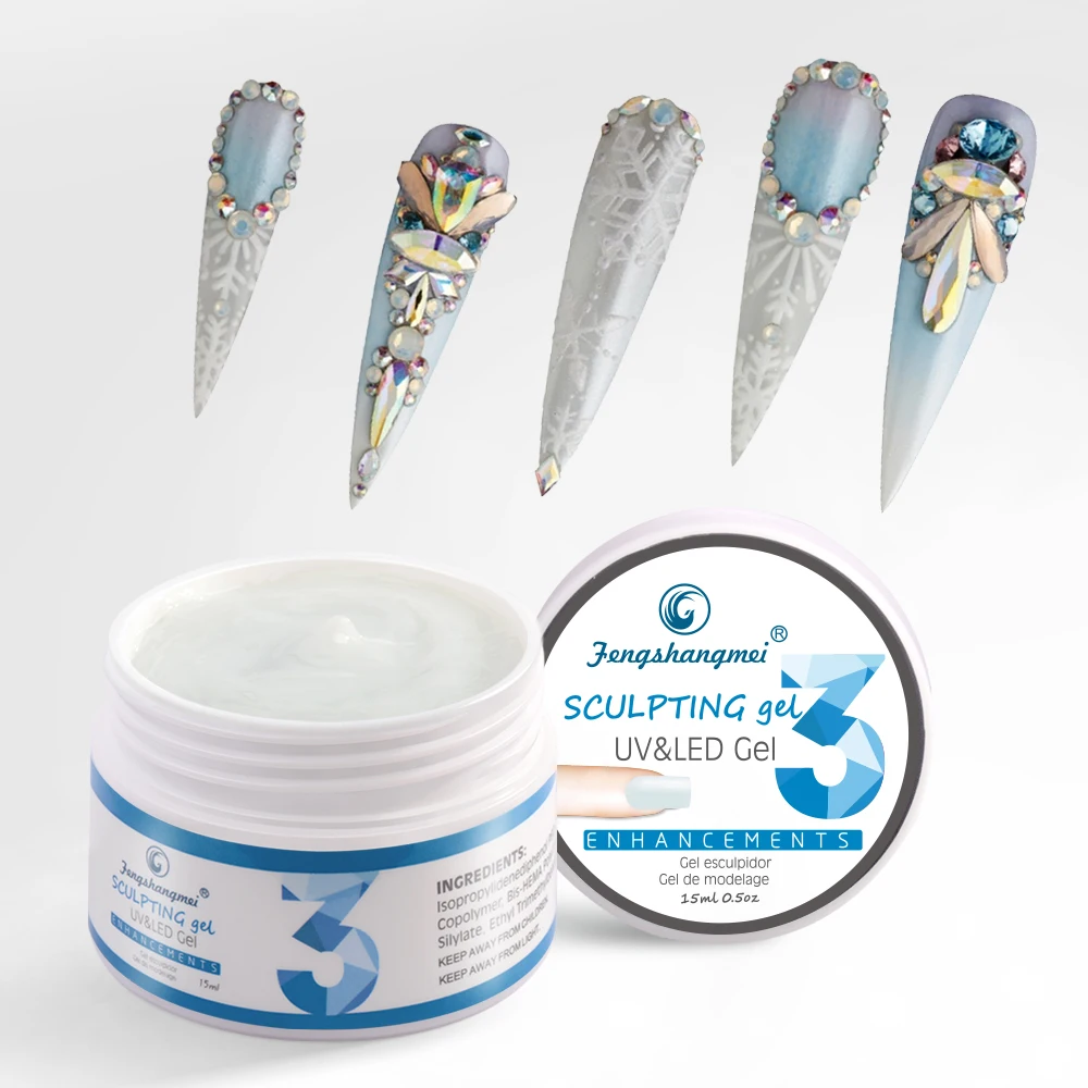 جل منشئ LED/UV 15 جرام وجل تمديد، وصلة قوية وسريعة، جل احترافي للأشعة فوق البنفسجية لاستخدام صالونات الأظافر مع سهولة الإزالة #3