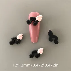 20Pcs Valentine's Day Black Pink Series Love Candy Doughnuts Desserts Mini Nail Art Charms Decor Diy Junk Phone Case Accessories