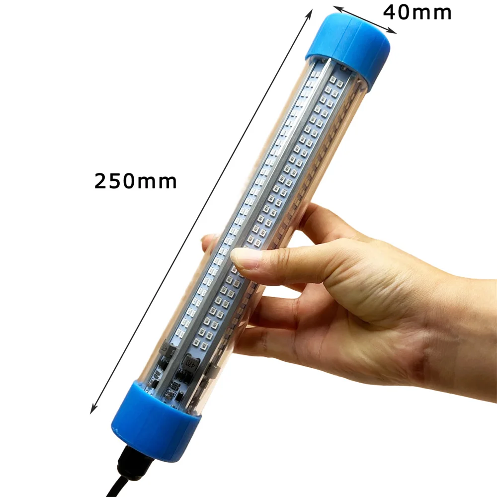 50W DC12-24V Pêche Lumière 324Pcs 2835SMD LED Sous-Marine SubSN Pêche Lumière IP68 Leurres Finder Lampe Attire Krill Lumière