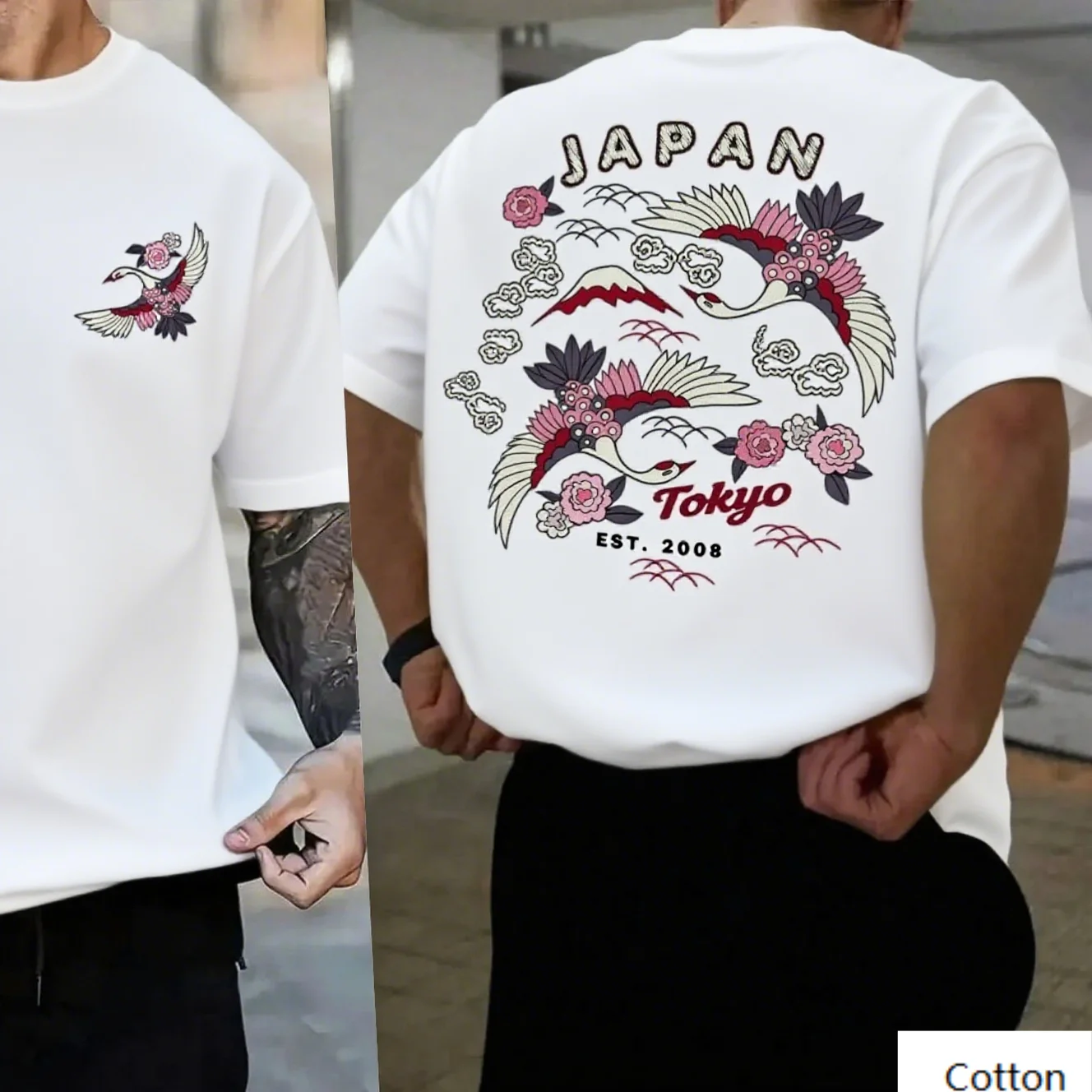 

Хлопковая футболка с японскими элементами и графикой, идеально подходит для японских фильмов, модная брендовая футболка из чистого хлопка с принтом, с коротким рукавом, унисекс