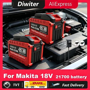 

Enhanced lithium battery 9Ah, equipped with BMS system, compatible with Makita 18V BL1850, BL1860,BL1830 LXT400.21700 battery