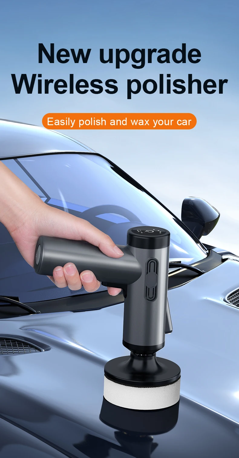 

Car polisher 20000 RPM High Speed 3 Speed Cordless Car Paint Waxing and Polishing Machine Automobile Polishing Sealing Glaze