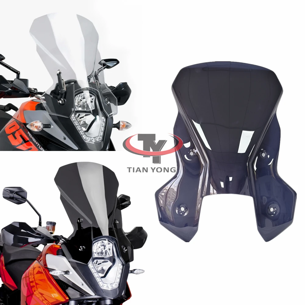 For KTM Adventure 1190 1190R 2013-2014-2015 Windshield Windscreen Wind Deflectore Smoke Clear Modification raise 51cm Spoiler