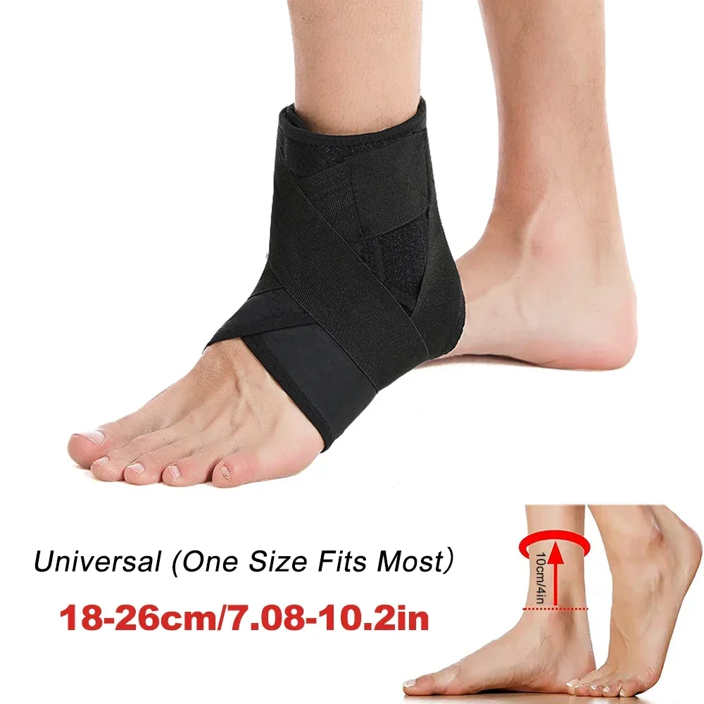 1PCS Ankle Support Brace For Men Women - Adjustable Compression Sleeve Strap Wrap,Arthritis,Sports - Breathable Neoprene Brace