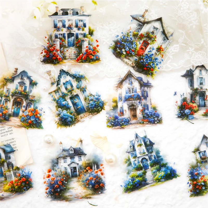 10 pcs/pack Dream house series Stickers Transparent PET Scrapbooking Materials DIY Junk Journal Aesthetics Sticker Stationary images - 6