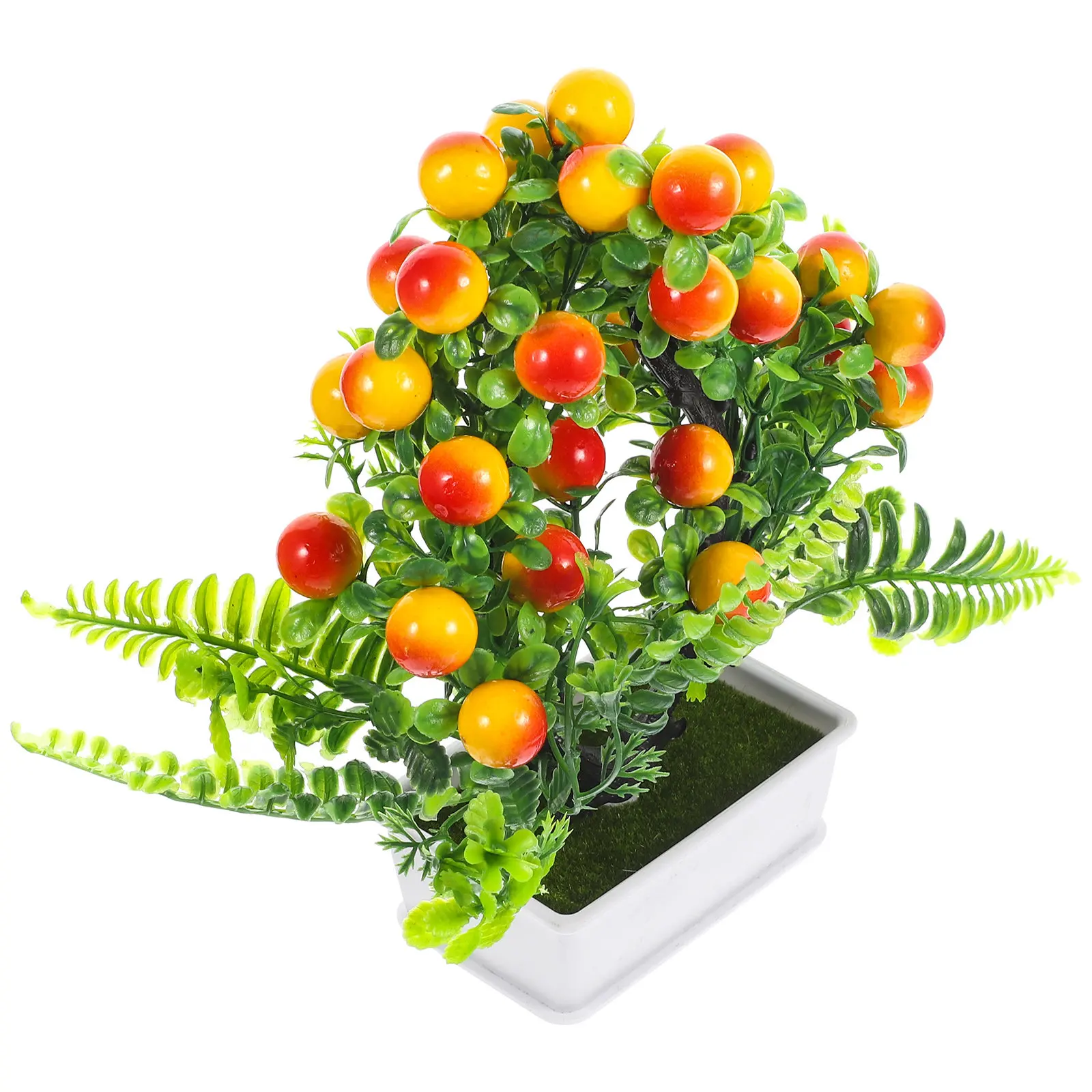 

Simulation Fruit Tree Bonsai Artificial Fruit with Pot Realistic Desktop Adornment for Home Decor Modern Scandinavian Style