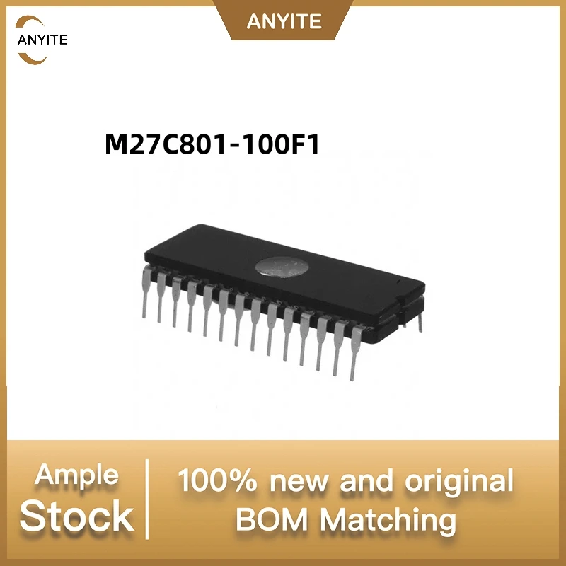 10Pcs/Lot  new  M27C801-100F1 M27C801 -100F1 27C801    CDIP-32