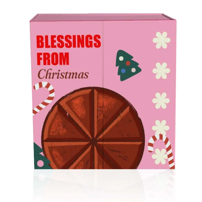 New Gift Cardboard Box Biscuits Chocolate Paper Dividers Candy Drawer Christmas Advent Calendar Gift Box