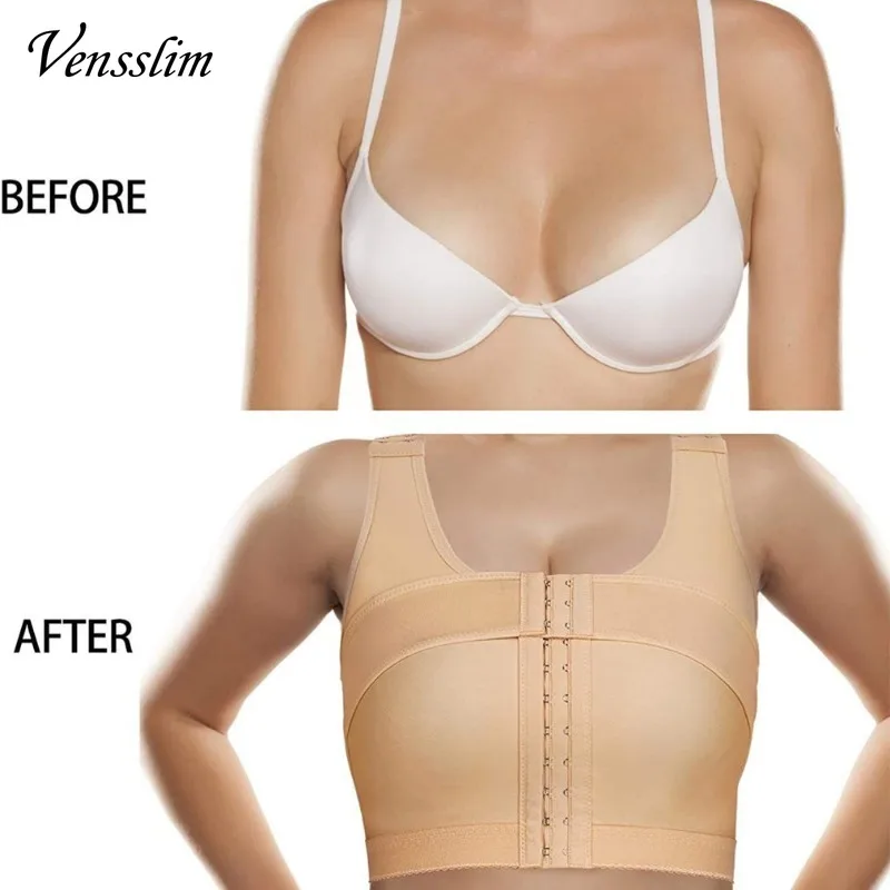 Women Corset Body Shaper Post Surgery Bra Adjustable Push Up Compression Back Support Posture Corrector Shapewear