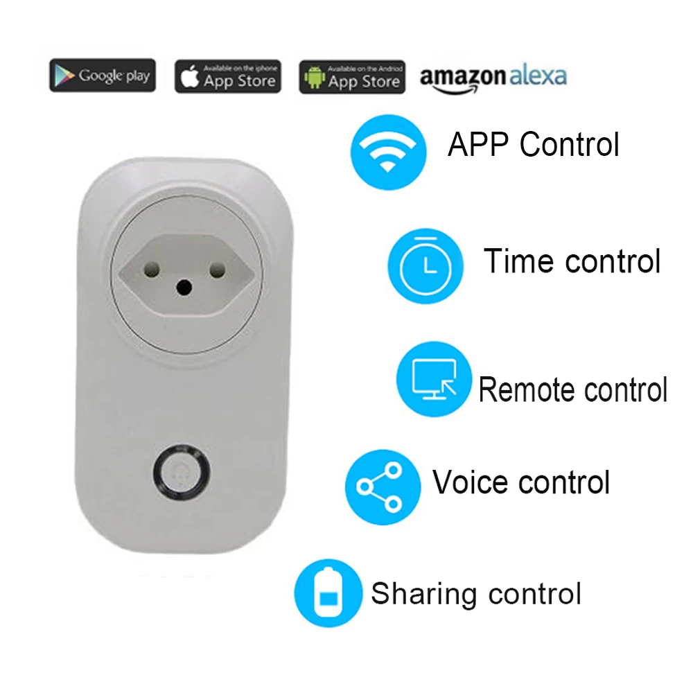 Switzerland Wifi Smart Socket SW Plug 16A Energy Monitor Smart Life APP Remote Control support Alexa Google Home voice control