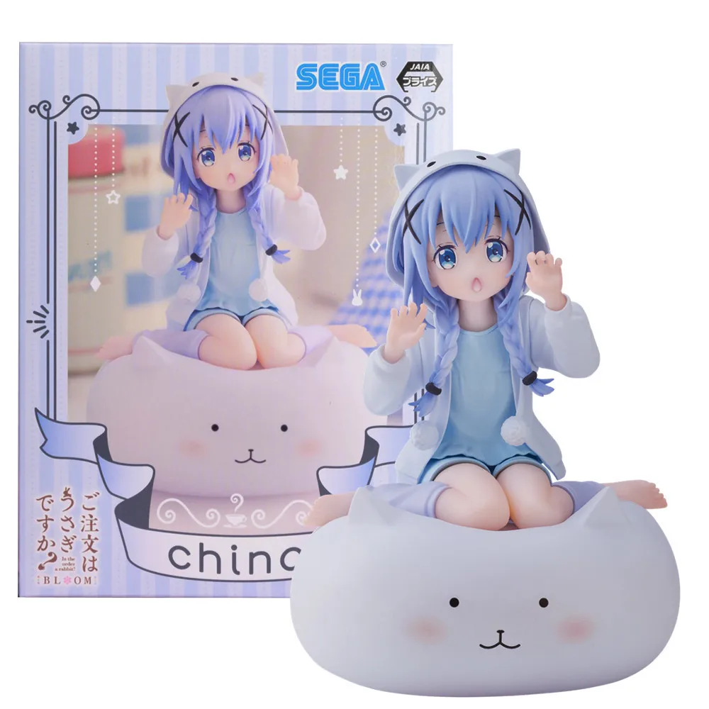 21CM Anime è l'ordine A Rabbit Kafuu Chino Hoto Kokoa Anime Model Sitting pigiama Outfit Toy Gift Collection Action Figure