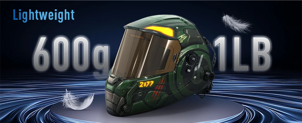 ANDELI True Color-Schweißhelm, automatische Verdunkelung mit Seitenansicht, wiederaufladbare, batteriebetriebene Schweißmaske, breiter Schatten, 4/5-9/9-13 – Detail 7