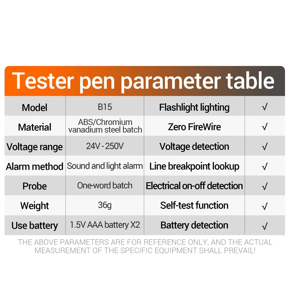 24-250V Professional AC Voltage Detection Pen Highlight Color Light Electrician Screwdriver NCV Electricity Pen Electrical Tools