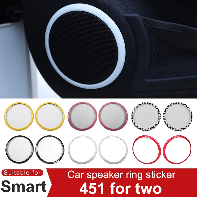 For Smart Brabus 451 Fortwo Car Loudspeaker Ring Horn Hoop Decorative Sticker Car Interior Modification Accessories