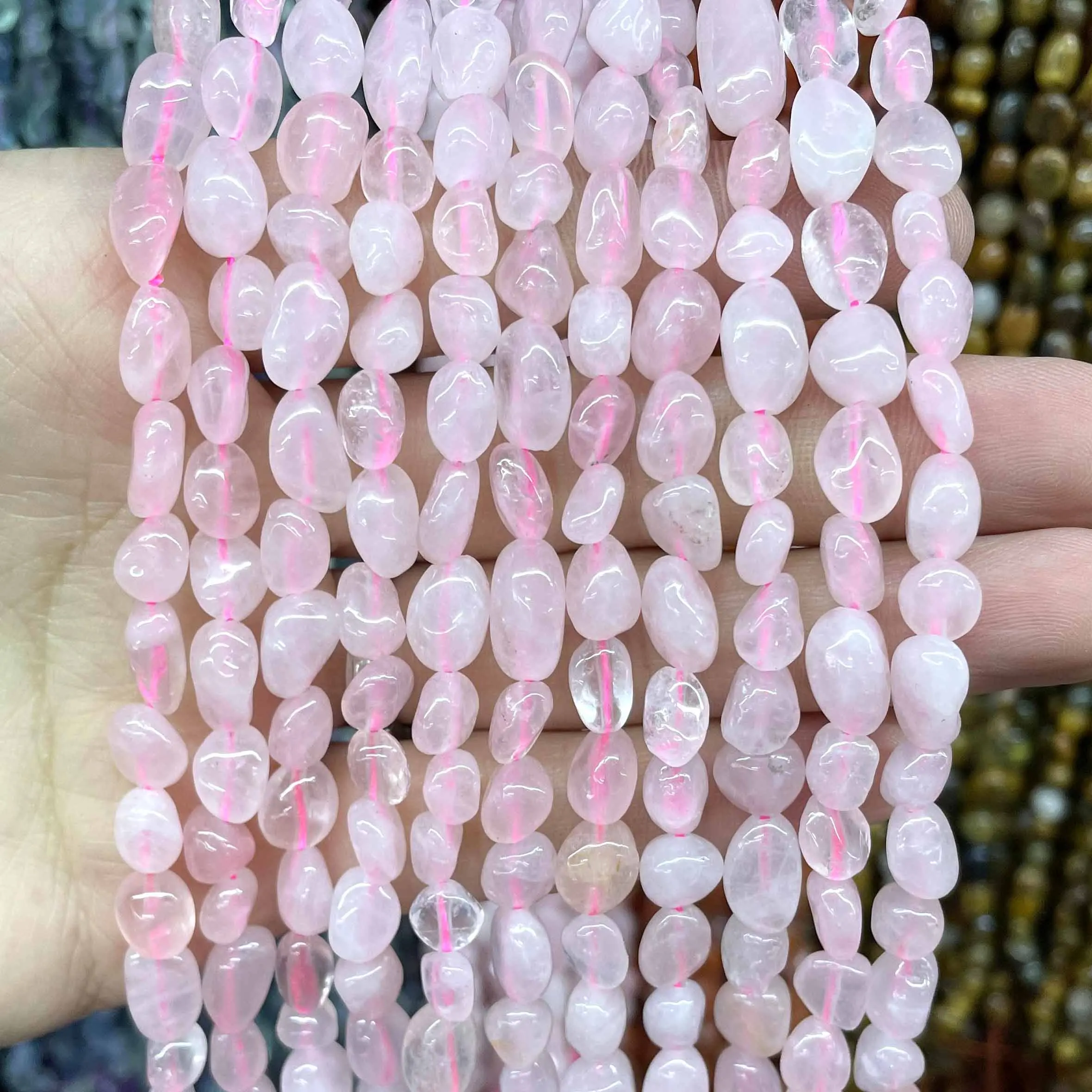 Natural Irregular Moonstone Jades Agates Amazonite Quartz Stone Spacer Beads For Jewellery Making DIY Bracelet Accessories