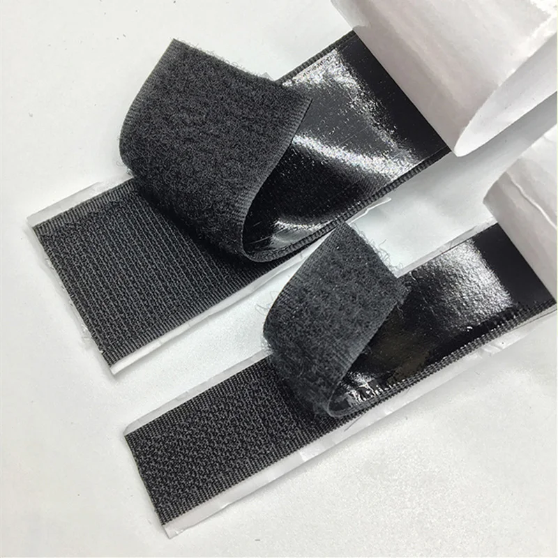 25M Self Adhesive Fastener Tape 16/20/25/30/50 With Glue Hook and Loop Tape Shoes Fastener Sticker Strips Scratch Adhesive