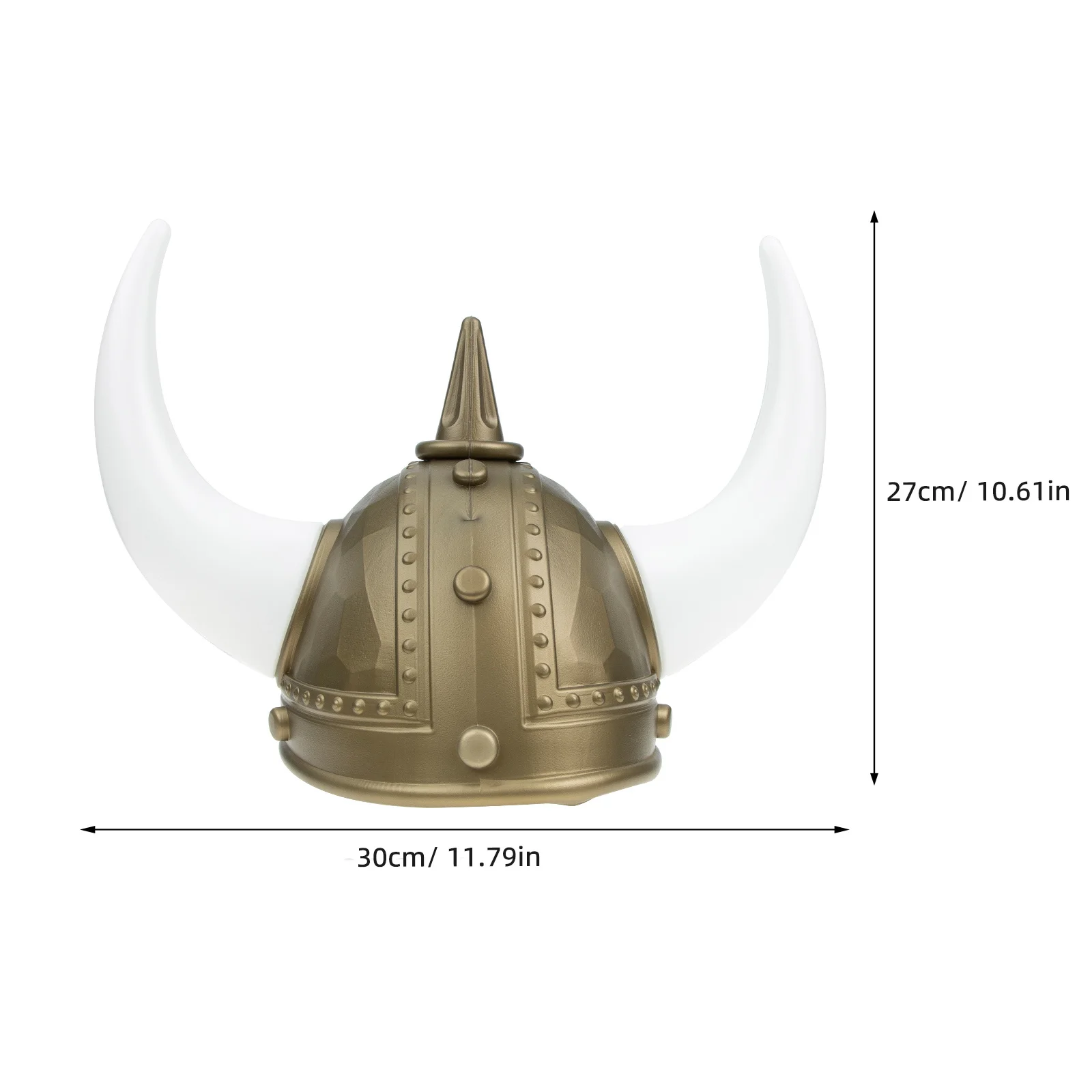 

Viking Ox Horn Hat Golden Adult Size Durable Material Masquerade Party Halloween Cosplay Prop Warrior Costume Decorative