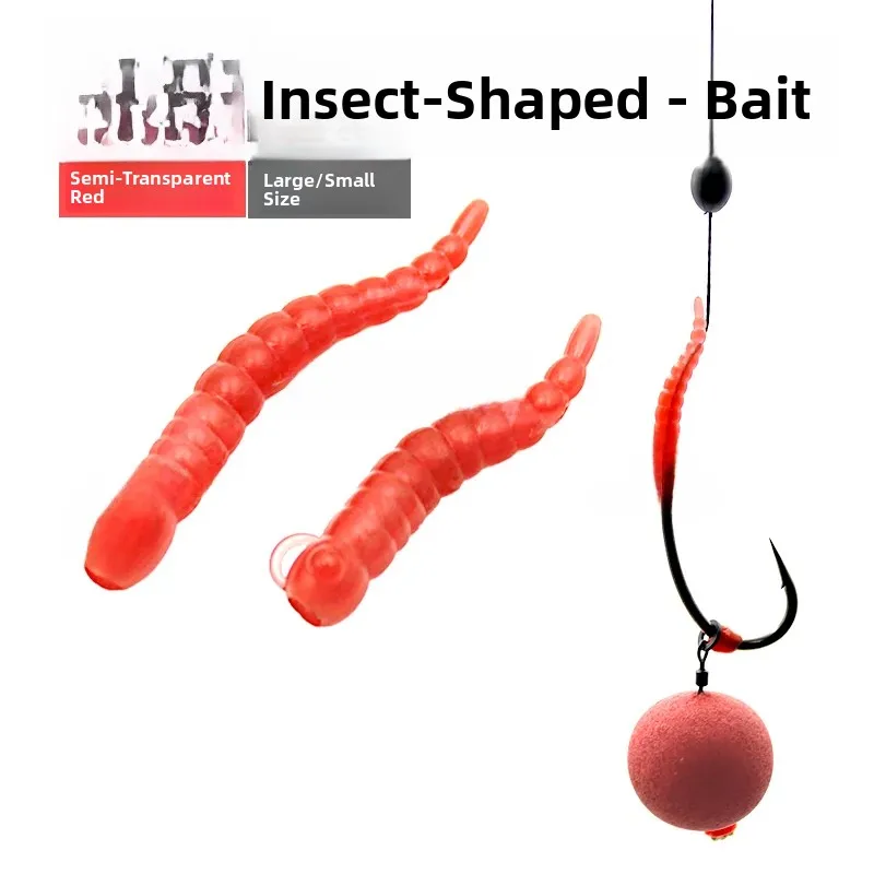 anzois-de-pesca-de-carpa-east-borui-com-formato-de-verme-bionico-pecas-divergentes-semi-transparentes-vermelhas-para-pesc