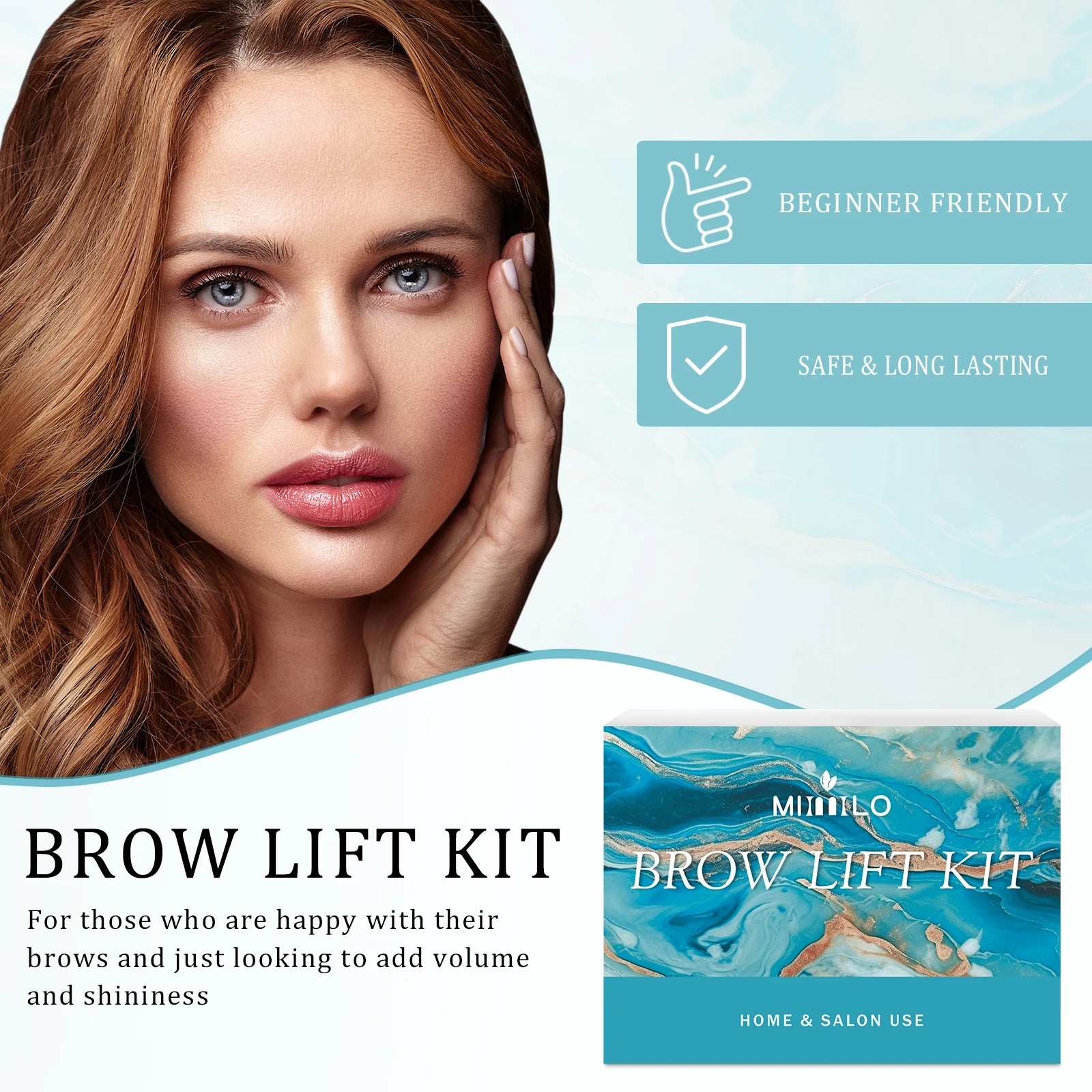 Kit de mise en forme des sourcils/levage professionnel, sans cruauté, ensemble complet d'outils comprenant une lotion nourrissante à la kératine