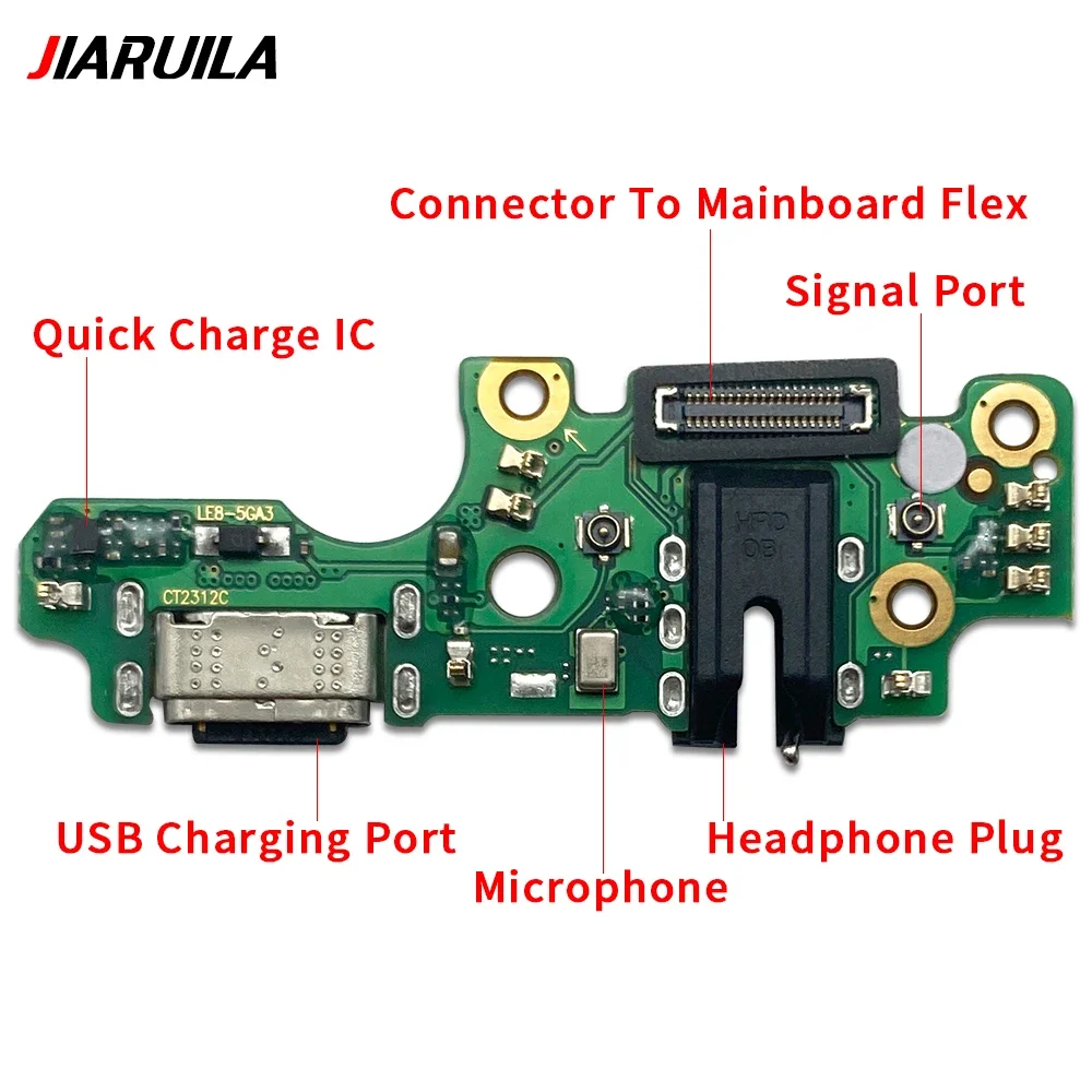 Imagem -02 - Micro Usb Porta de Carregamento para Infinix Camon 18t 20 Pro Cabo Flexível com Microfone ic 20 Pcs