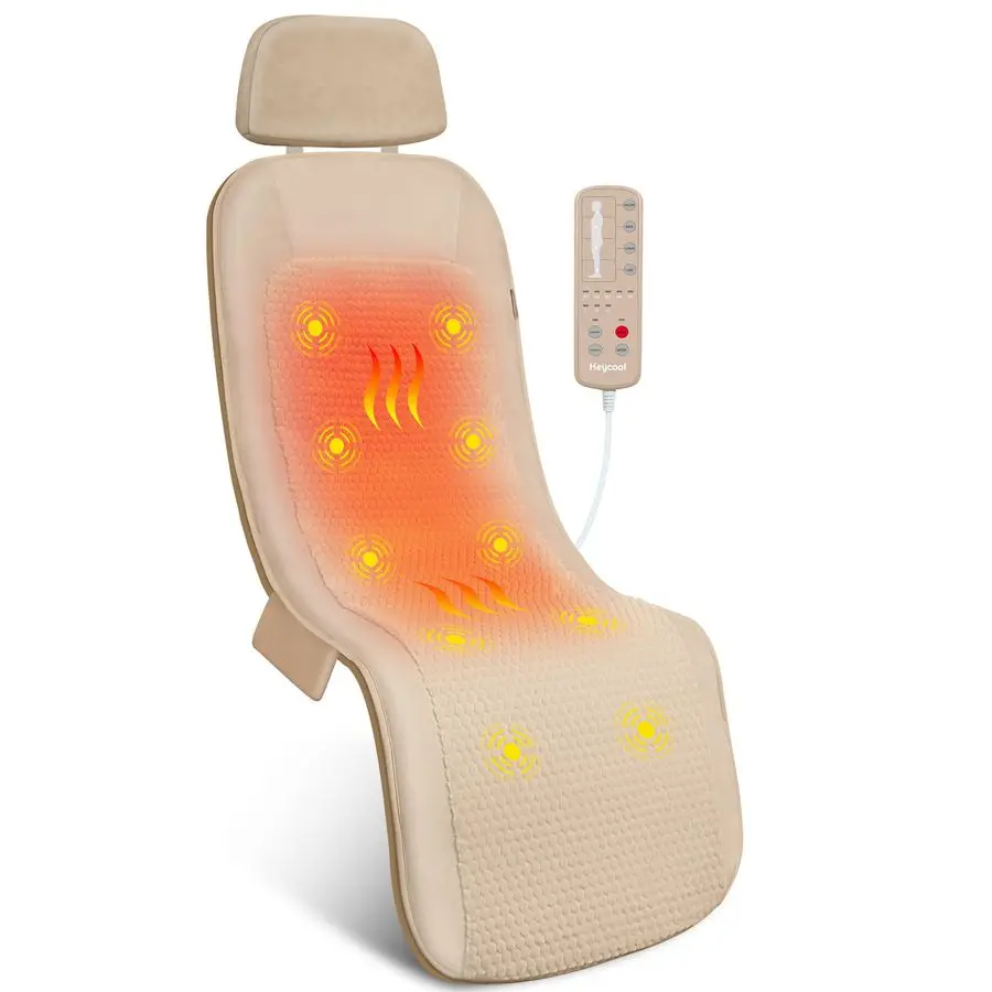 

Mat Full Body, Back Massager with Heat and Vibration, Massage Chair Pad, 10 Vibration Motors, 2 Heating Levels, Foldable, Gifts