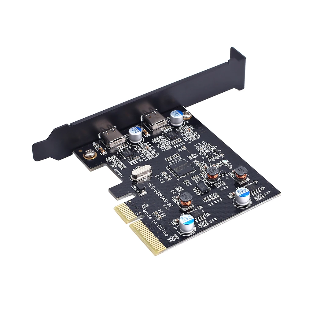 USB 3.1 PCI Express Card Adapter Type C Add on Card USB 3.1 Gen 2 (10Gbps) 2-Port Type C PCI-E4X 8X 16X Converter Expansion Card