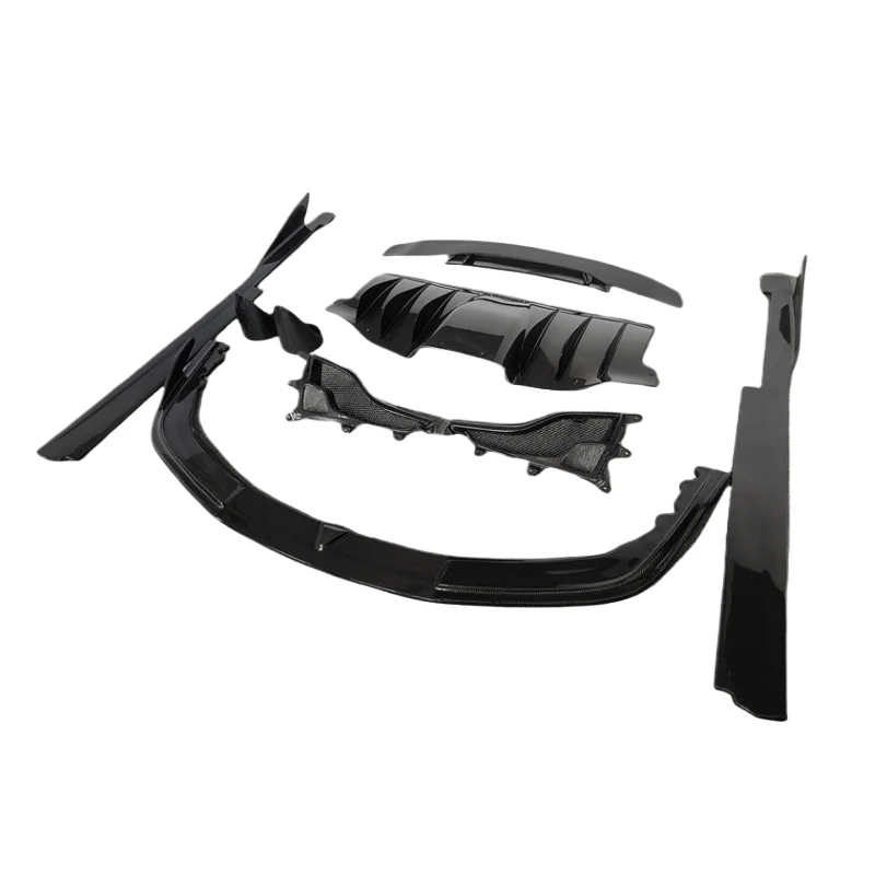 

Высококачественные передние и задние диффузоры из углеродного волокна в стиле V, боковые юбки, спойлеры, абажуры, комплект кузова для 458.