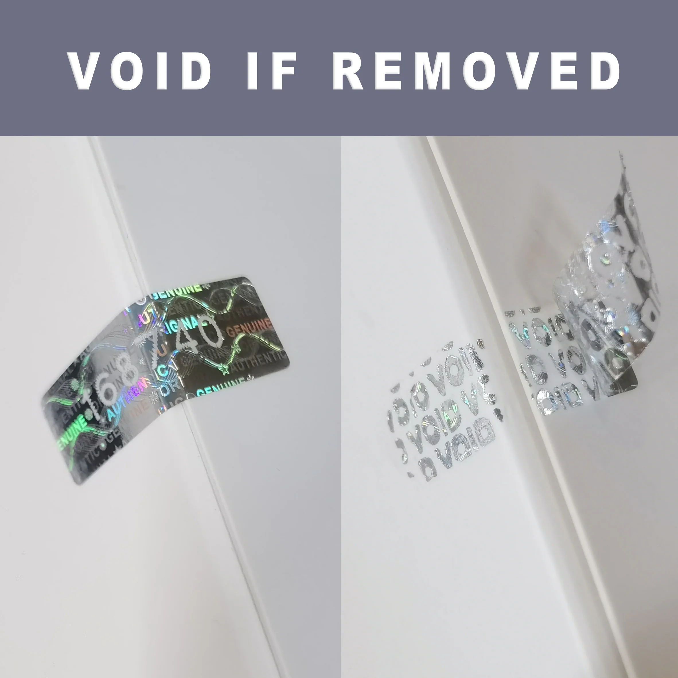 Hologramm-Sicherheitssiegel-Aufkleber, laser- und manipulationssicher, ursprüngliche Originaletiketten, Garantie erlischt, holografische Seria-Nummerierung