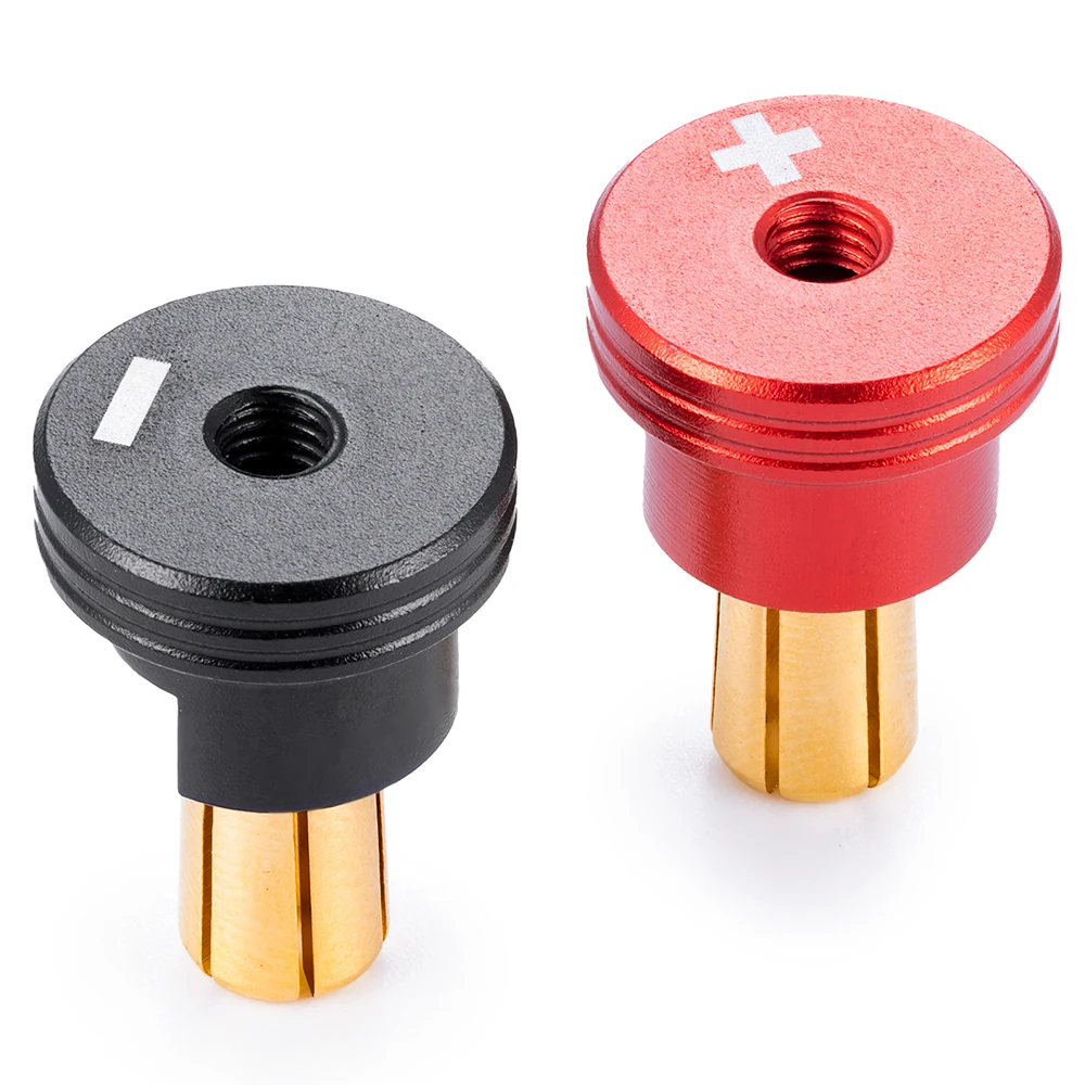 AXSPEED 4.0mm/5.0mm Brass Bullet Banana Plug RC Car Lip Battery Connector with Metal Heat Sink for RC Model Cars