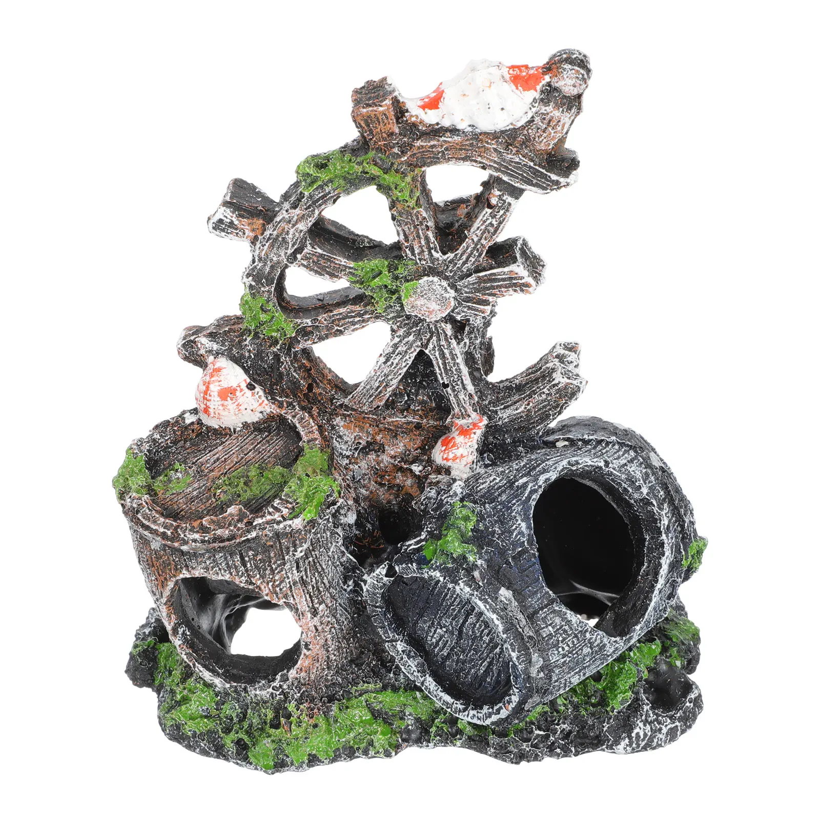 

Fish Tank Decorations Resin Barrel Hideouts Aquarium Decoration Pond Landscaping Ornaments Fish Hideout Place Durable Practical