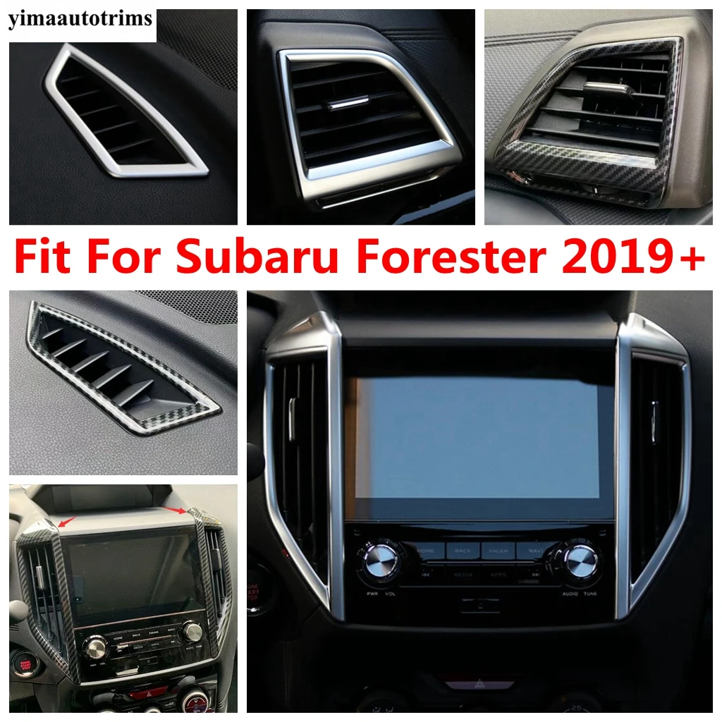 

Dashboard Air Conditioning AC Vent Outlet Frame Decoration Cover Trim ABS Interior Accessories For Subaru Forester 2019 - 2023