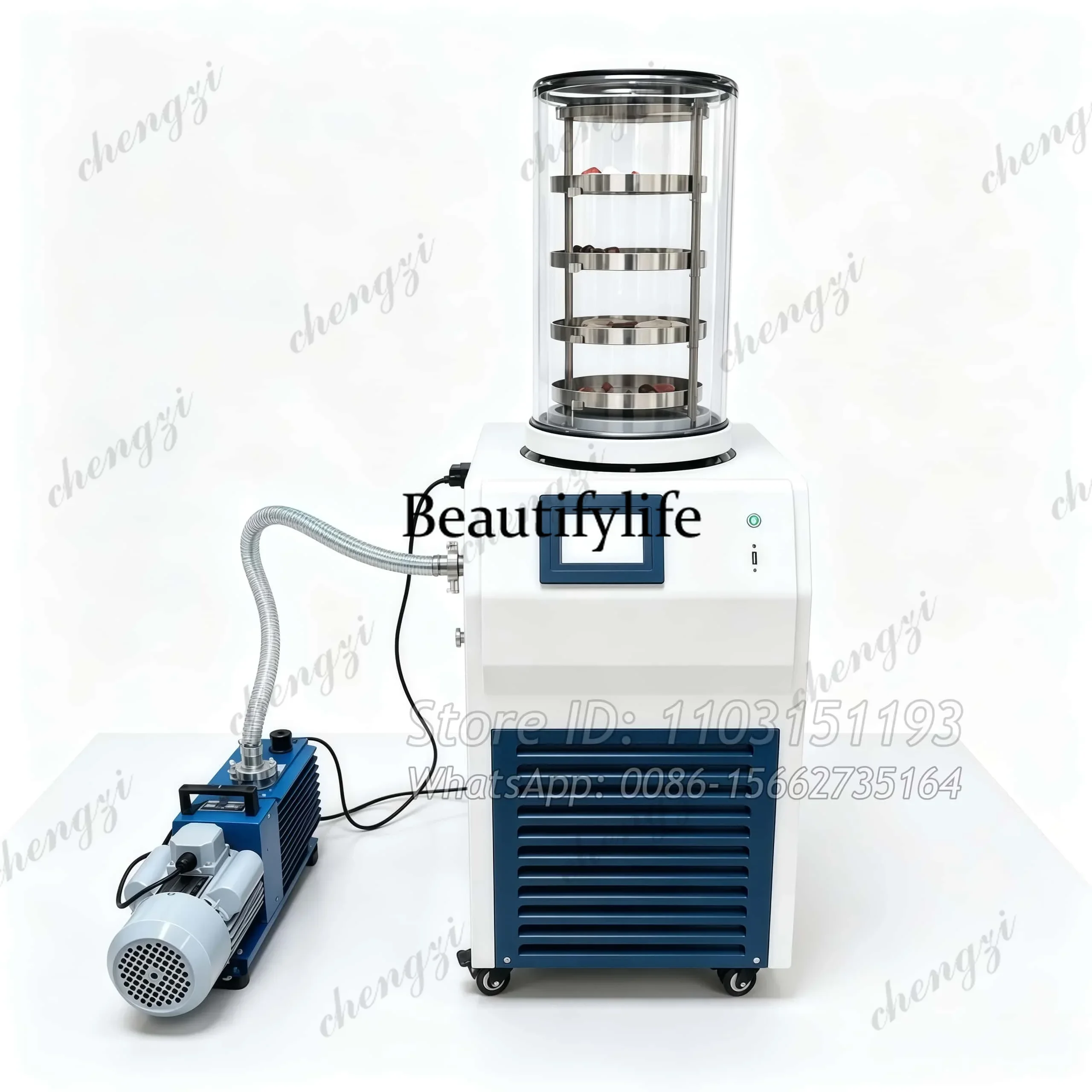 Laboratory Pharmacy Vacuum Freeze Dryer Temp -60℃ Lyophilizer Ice Capture 4kg Freeze Drying Equipment For Lab Chemical Use