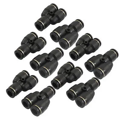 10 Pcs Air Pneumatic 8mm to 8mm Y Shaped Push in Connectors Quick Fittings