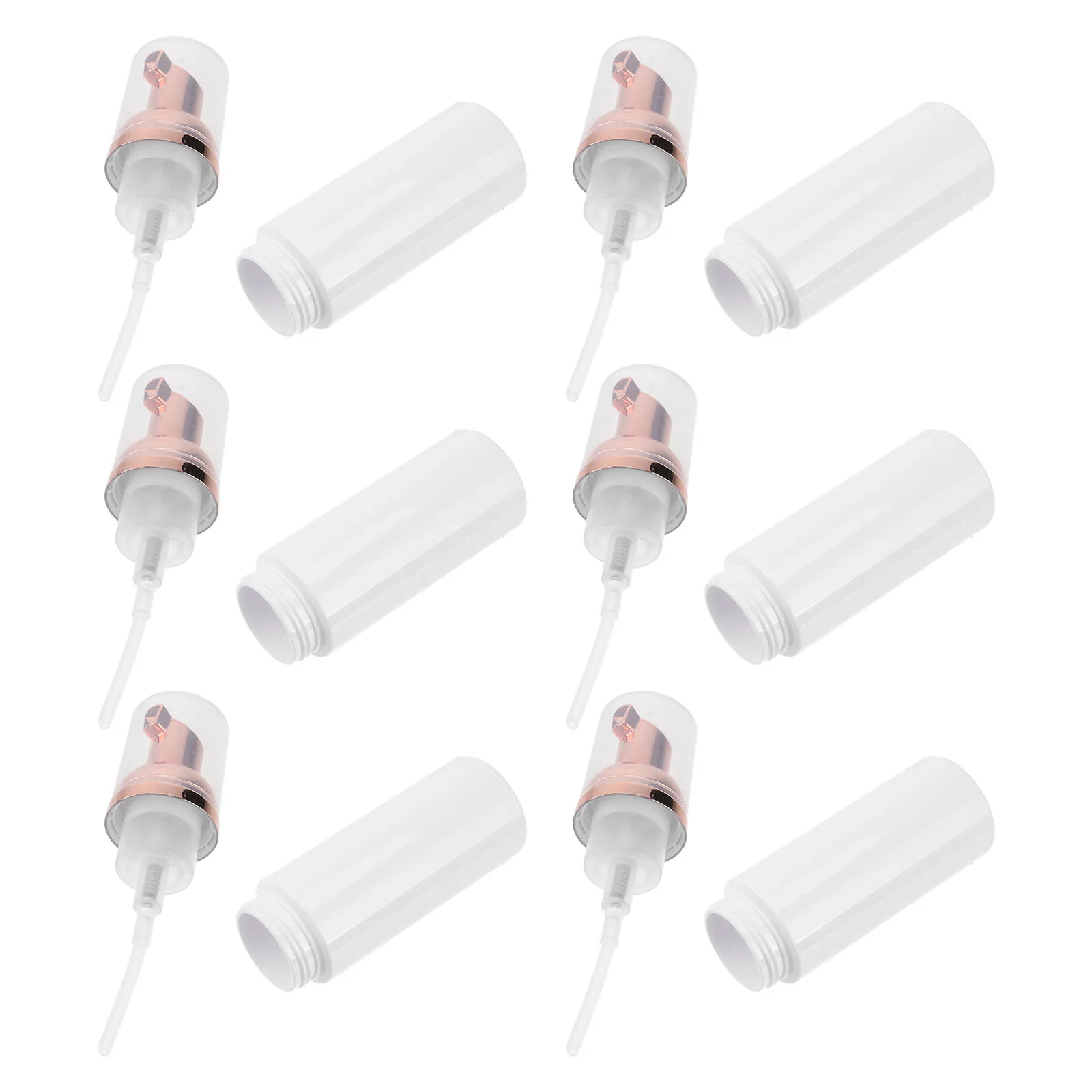 6 Stück nachfüllbare Schaumpumpenflaschen, Kunststoffbehälter, tragbar, für Shampoo, Lotion, Creme, Spender, wiederverwendbar, umweltfreundlich